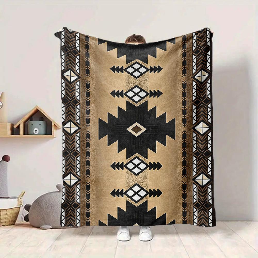 1Pc Native American Blanket Soft And Comfortable Casual Warm Camping Travel Christmas Halloween Xmas Gift M924454