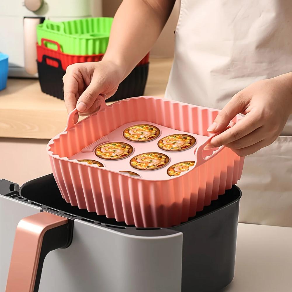 3 Piece/Set Square Air Fryer Inner Liner Heat-resistant Cupcake Mold Practical Hot Dog Grill  Muffin