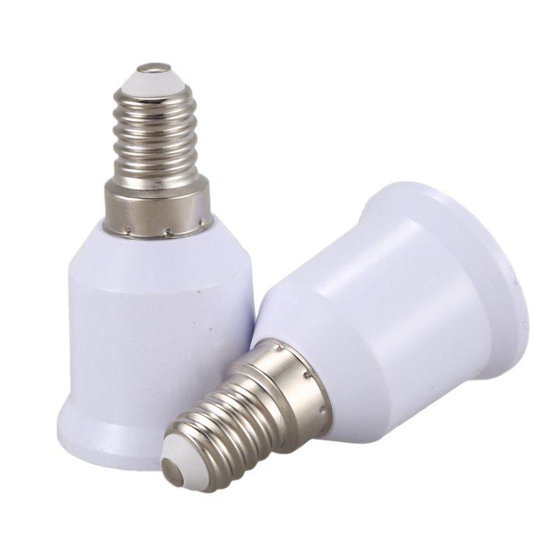ABBP-30 Pcs E14, E27 Adapter Base Screw LED Light Bulb Bulb Socket Converter, White