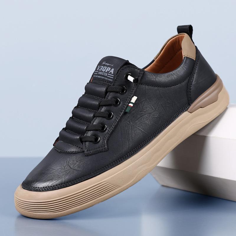 Spring new Baita men's tide breathable cowhide men's casual leather shoes driving a pedal Doudou shoes