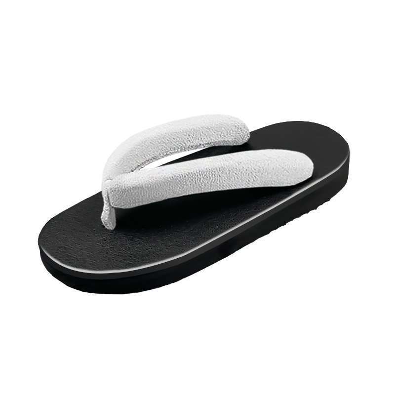 Japanese men's flat substitute clogs round head pinch feet men's clogs women's flip-flops cool slippers flat heel soft bottom sandals