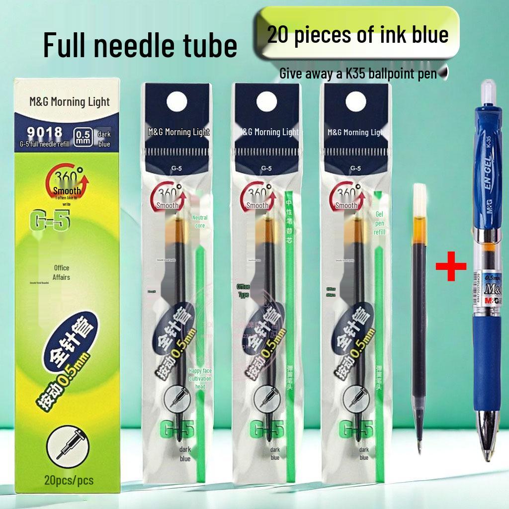 Morning Light G-5 Bullet Tip Click Pen Refill, 0.5mm - Black, Red, Blue