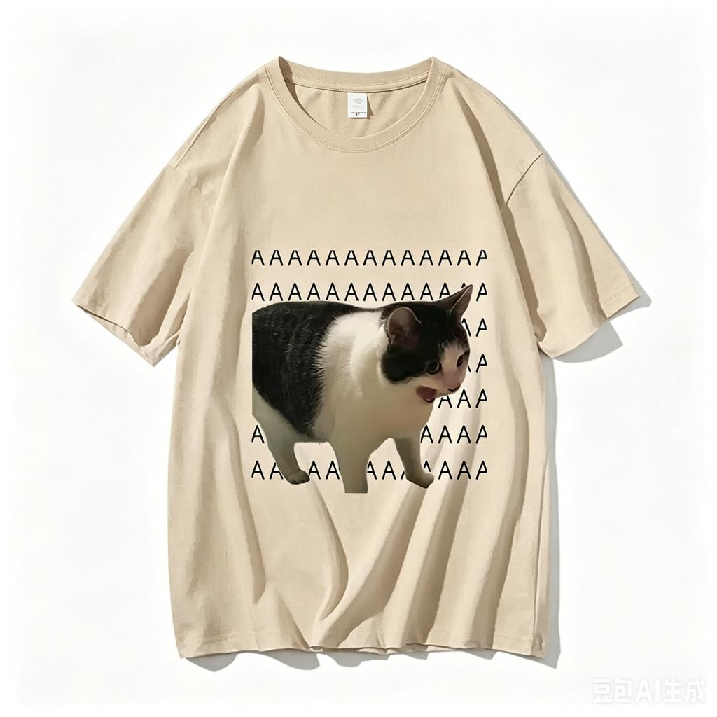 New Funny Meme Sad Crying Cat Printed Adult And Kids Casual Cotton Tshirt Summer Harajuku Short Sleeve Tees Clothes