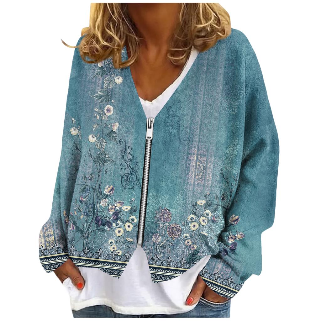 Womens Zip Up Sweaters Sweatshirts Long Sleeve Oversized Jackets Soft Casual Loose Tunic Tops