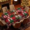 Retro Christmas Plaid Tablecloth, Dining Table Coffee Table Decorative Cloth, Festive Atmosphere, Light Luxury, Waterproof And Dirt-Proof