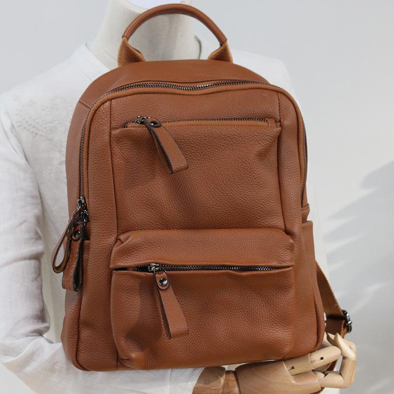 classy leather backpack