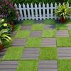 6/12PCS Artificial Grass Turf Tiles12''x12''Pet Lawn Mat Garden Self Draining Synthetic Rug for Patio House Decoration Balcony