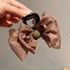 Double-Sided Large Bow Hair Clip for Women - Mesh Shark Clip with Floral Design