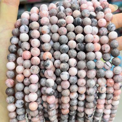Zebra Stone Loose Beads for DIY Jewelry: Necklace & Bracelet Accessories, Light Luxury Style