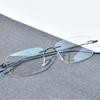 FONEX Titanium Glasses Frame Men Brand Design Square Rimless Frameless Eyeglasses Women Ultralight-Weight Japanese Eyewear 85708