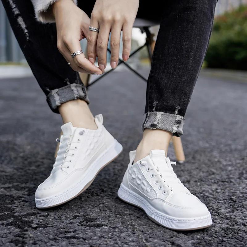 Fashion Men's Casual Shoes High Quality Comfortable Walking Shoes Designer Slip-on Leather Shoes Outdoor Breathable Men Sneakers