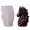 Mystical Red Feather Horse Head Silicone Mold with Exquisite Pegasus Feathers and Mane Details, 3D DIY Handmade Candle Mold