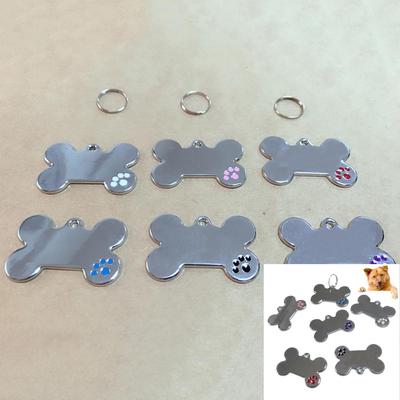 L&P Store Söt benformad hundetikett Metallring Graverad ID-namn Halsbandshänge Namnskylt