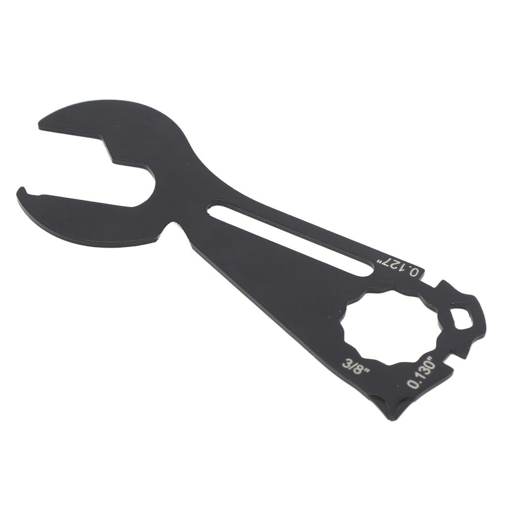 11 In 1 Outdoor Wrench Multifunctional Bottle Opener Keychain Screwdriver Measuring Ruler Tool Black