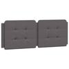 VidaXL Coussin de Tête de Lit, Oreiller Rembourré de Tête de Lit, Accessoire de Lit de Chambre à Coucher Intérieur, Gris 140 374862