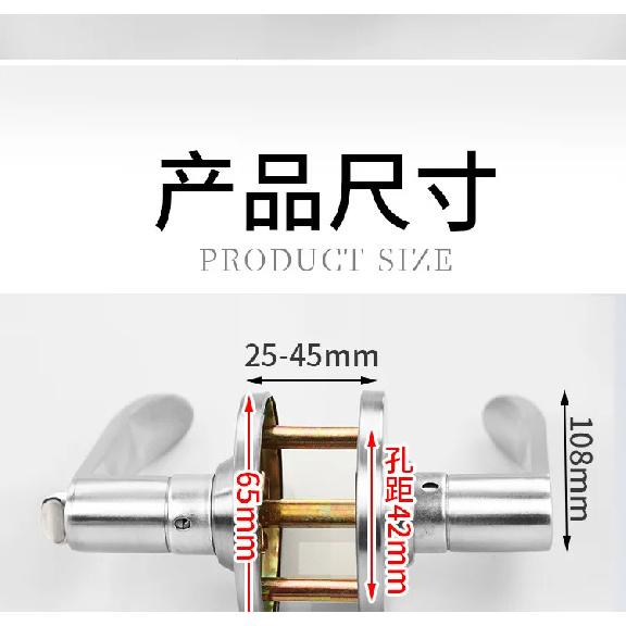 Door Handle Lock Entry Sliding Front Doors Entrance Keyed Locks Home Use for Bedroom Living Room Indoor Household