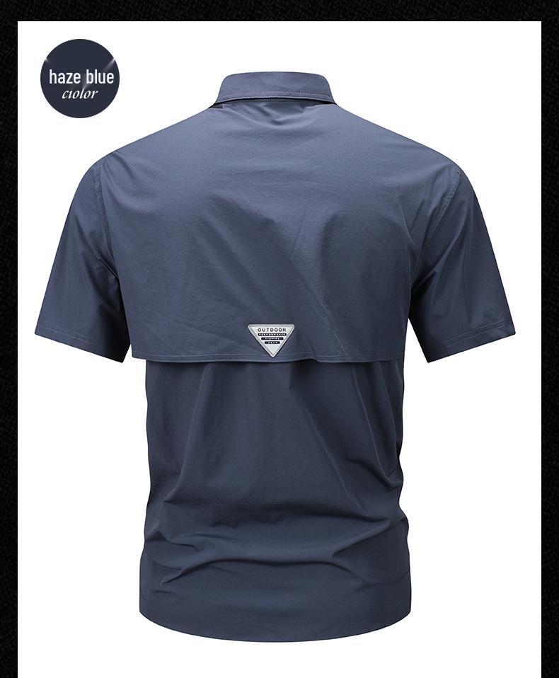 Herren Sommer Schnelltrocknendes Kurzarm Taktisches Hemd - Atmungsaktiv, Dehnbar, Mehrere Taschen, Lockerer Schnitt, Kühlendes Gefühl.