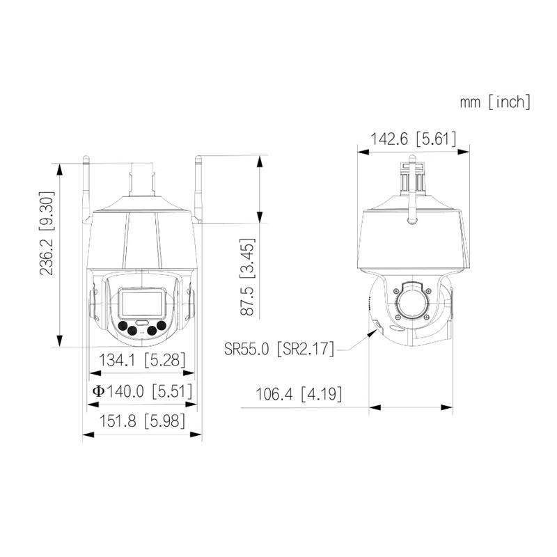 Dahua DH-SD3A205-ADW-PV-i 2MP 5x Wi-Fi Dual-Light Smart PTZ Dome Camera CN Plug (adapter Included)