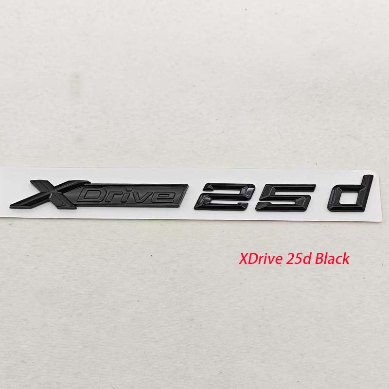 3D ABS Auto Styling Logo XDrive 25i 25d Plakette Heckklappen Emblem Seiten Tür Aufkleber Für BMW X2 X3 XDrive Auto Zubehör