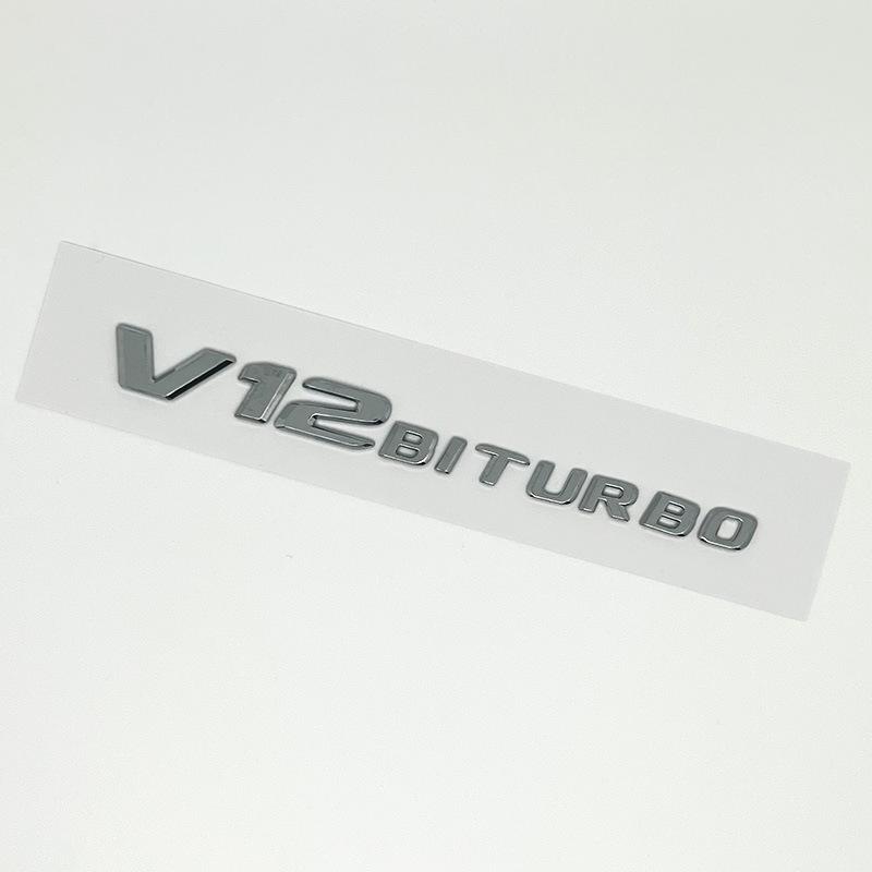 Samolepka bočního znaku na zadní blatník Mercedes-Benz V8 BITURBO Twin-Turbo
