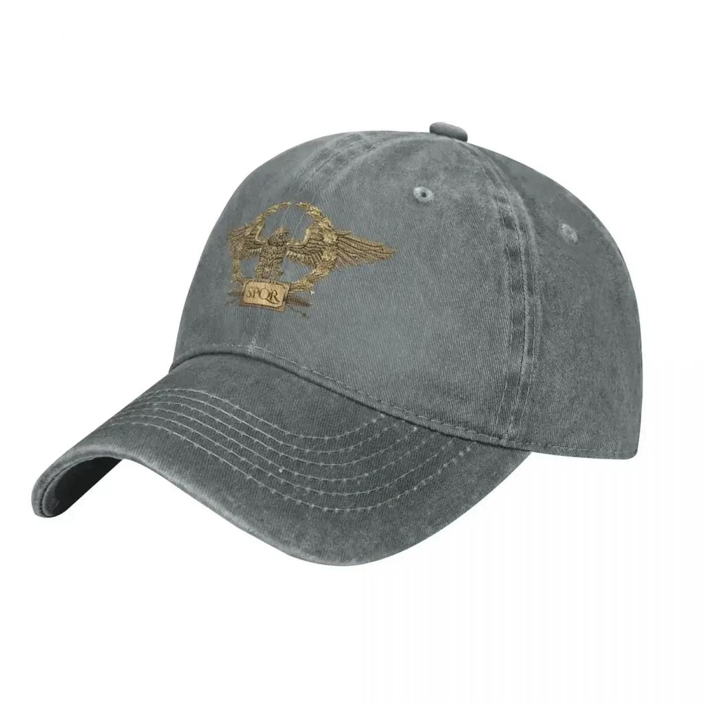Gold SPQR Roman Washed Baseball Cap Imperial Eagle Aesthetic Trucker Hat Spring Couple Fishing Casual Snapback Cap