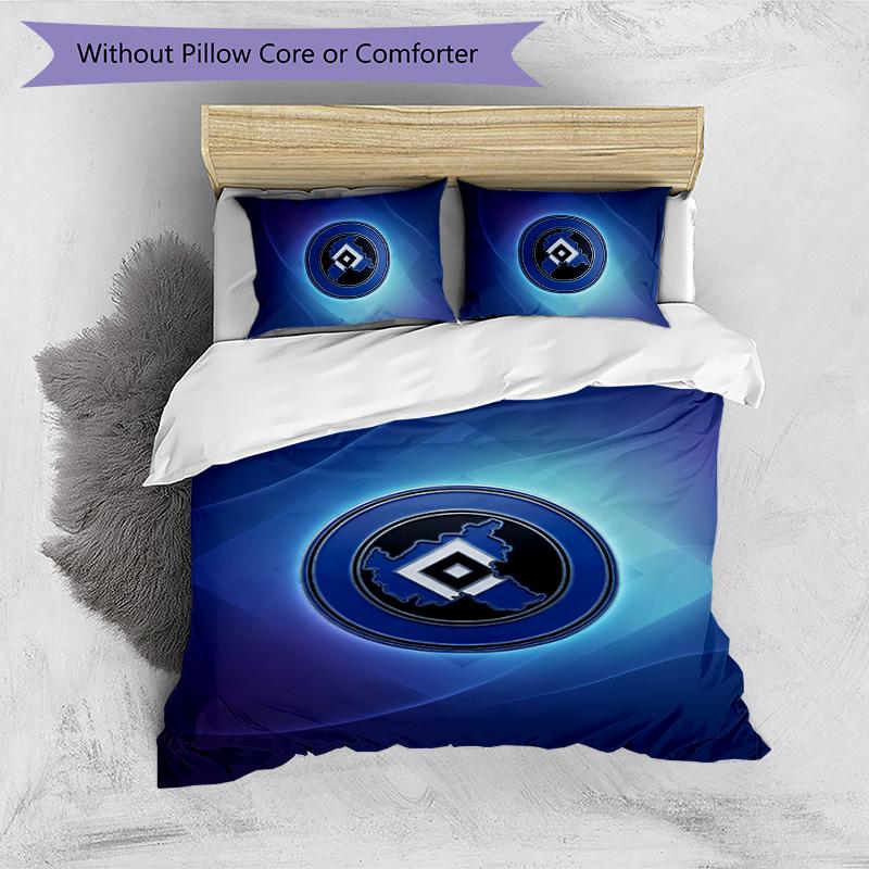 Hamburger SV Football Printed 3 Pieces Bedding Set, Comfortable Skin Friendly Bedroom Duvet Cover Set
