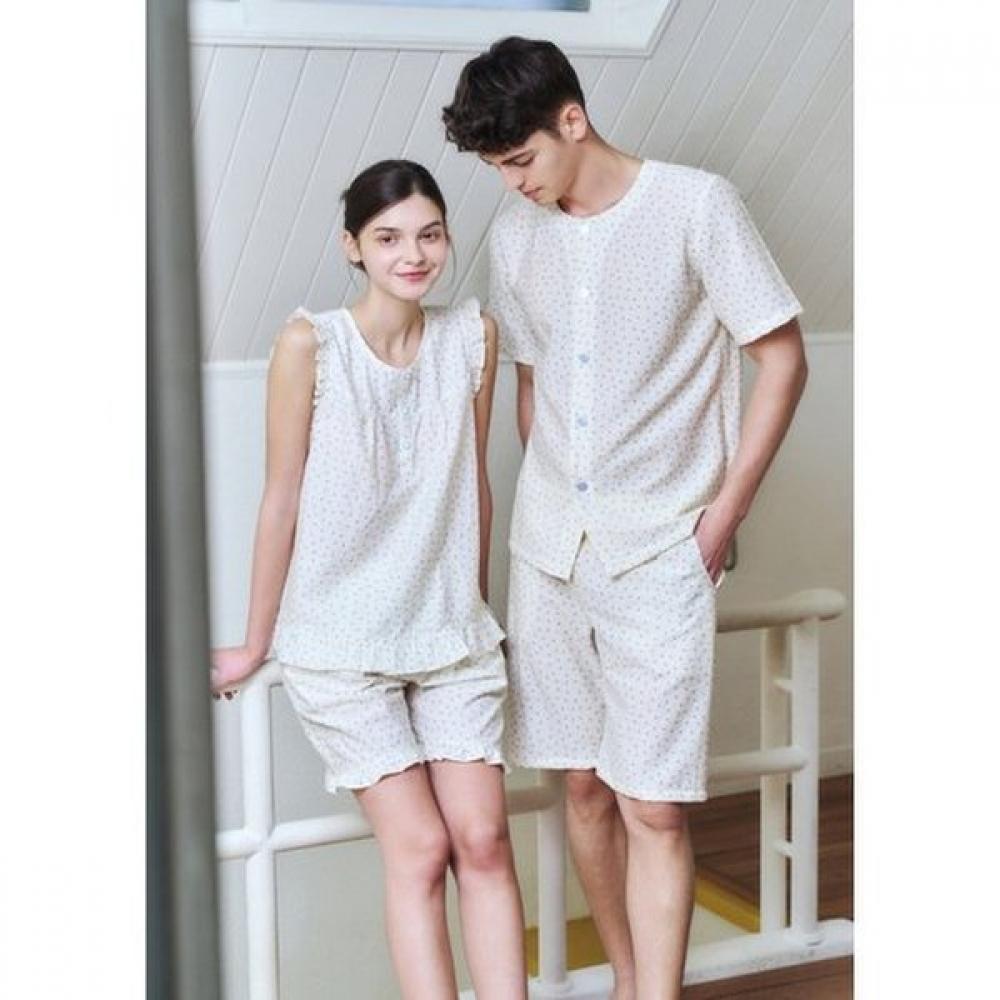Venus Men Crease Dot Print Indoor Pants Vep3933m Ivory/95