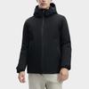 Fila Solid Color Hooded Casual Mid-Length Down Jacket Men Outerwear Black F11M342903F-BK