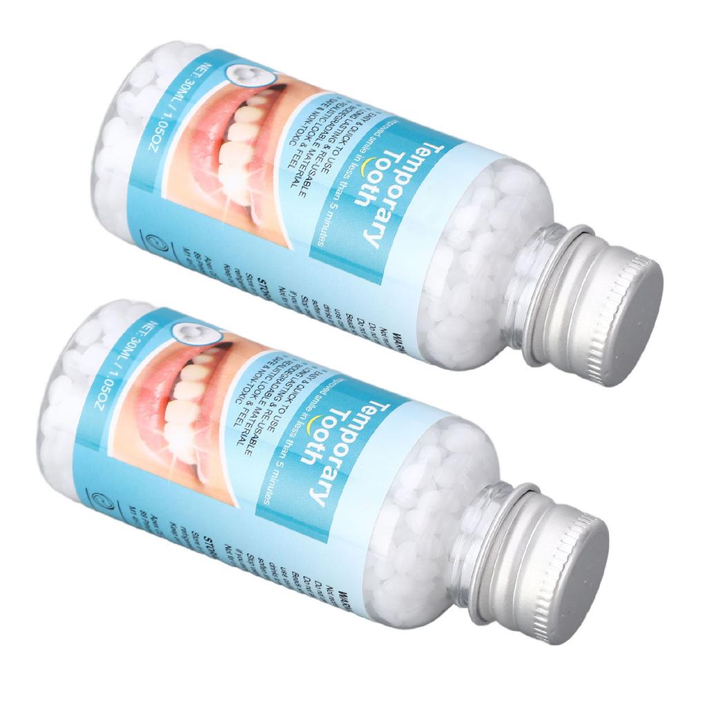 2 buc Adeziv pentru Repararea Dintelui Umplutură Dentară Temporară Modelabilă de Înlocuire pentru Fixarea Dintelui Lipsă