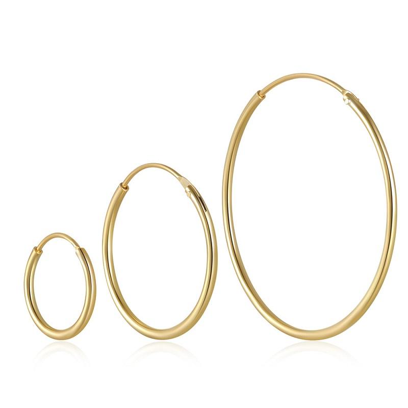 

1Pair 8-70mm Stainless Steel Small/Big Round Circle Hoop Earrings For Women Simple Classic Ear Loop Huggie Earring Jewelry 1pair 2.0x70mm