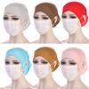 Elastic Women's Hijab Undercap with Ear Hole Hijab Caps Base Islamic Scarf Hat for Women