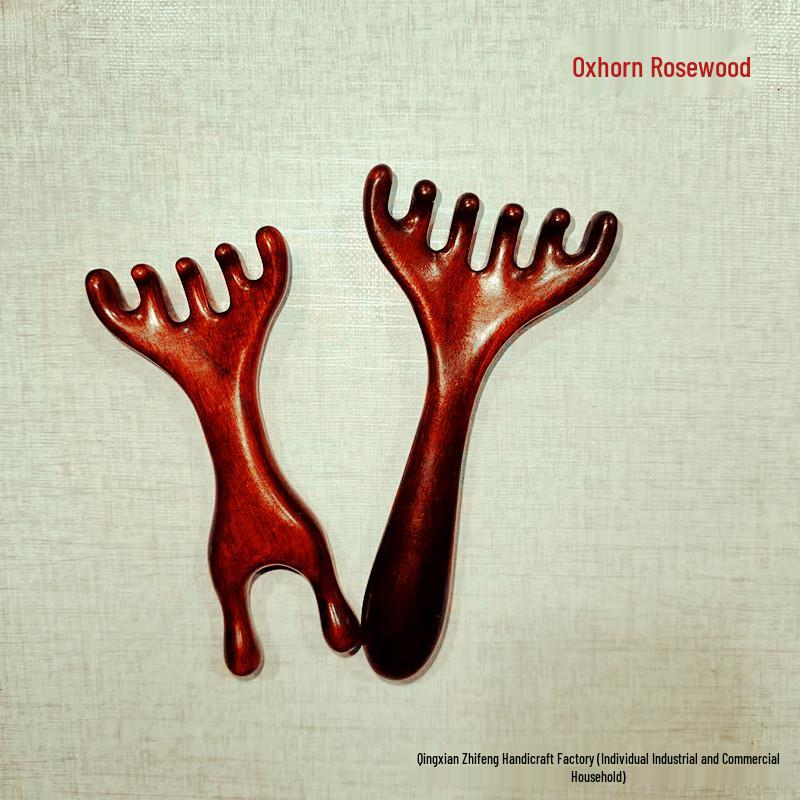 Sandalwood Antler Rake Multifunctional Comb & Nose Scraper