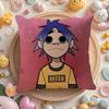 G-Gorillazs Hip Hop Anime Cushion Cover Natural Linen Organic Fabric Double-Sided Printing Sofa Home Decor Gift Pillow Cover