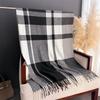 Plaid Autumn and Winter Warm Scarf Shawl Commuting Versatile Couple Fringed Imitation Cashmere Scarf
