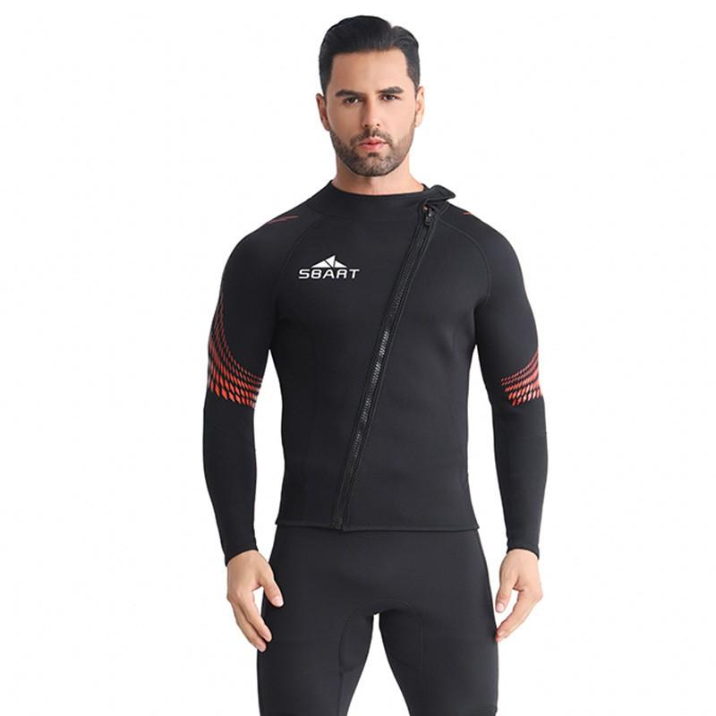 3mm Neoprene Wetsuit Separates Long Sleeve Pants UV Protection Dive Surf Snorkel Gear Men Women
