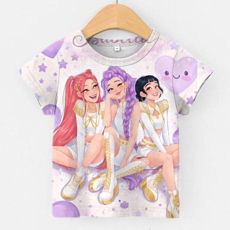 2026 new KPop girl T-shirt, fashion 3D short-sleeved, girl trend top 110