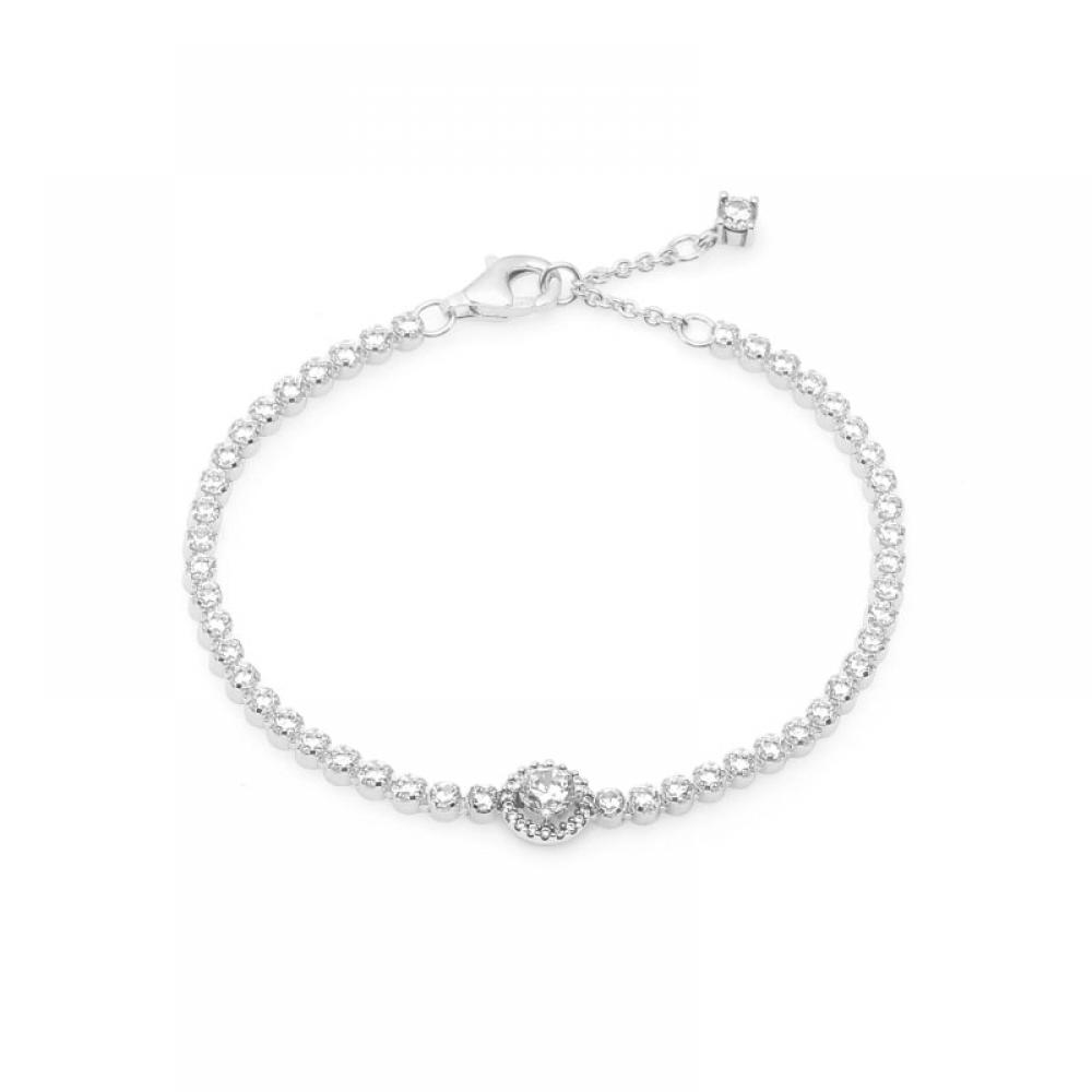 Pandora Timeless Sparkling Halo Tennis Silver Bracelet 599416c01