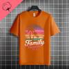 Unisex  Unisexs Family Vacation 2026 Graphic Tshirt With Retro Sunset Palm Tree Desgin Pure Cotton Short Sleeve Casual Tshirt
