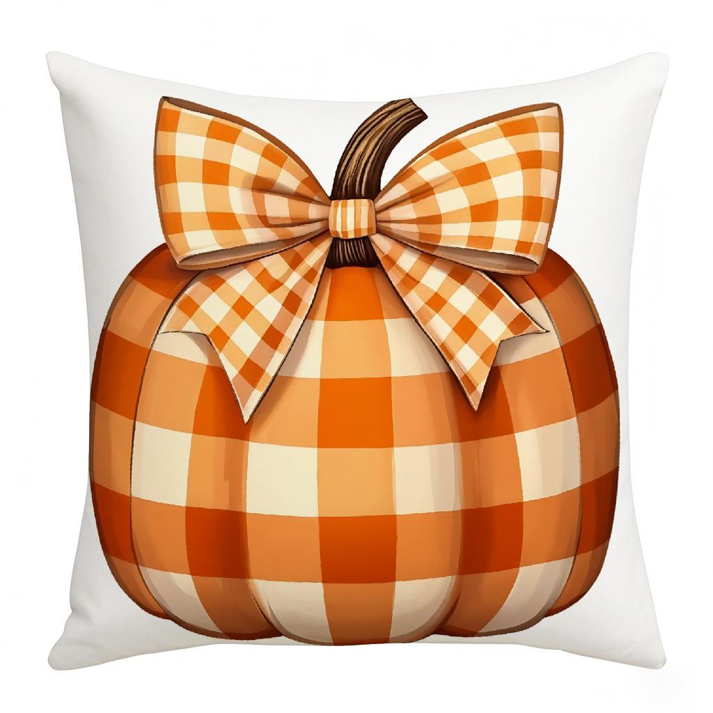 

Thanksgiving Warm Colors Warm Atmosphere Harvest Pumpkin Series Pillow Print Living Room Decorative Cushion Cover 45 * 45 (excluding core)
