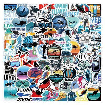 110 New Diving Diving Graffiti Stickers Decorate Suitcase Mobile Phone Personalized Stickers