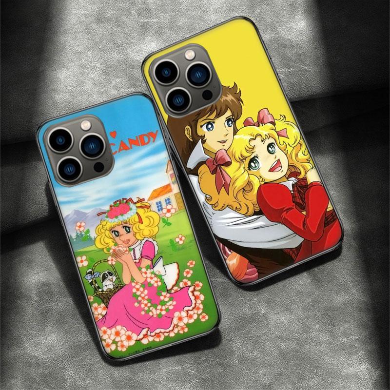 Anime Candy Candy Phone Case For Apple Iphone 16E 16 Pro Max 15 Plus Soft 13 12 Mini Cover 11 14 Pro Max Capa 8 7 SE Shell Coque
