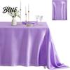Scandinavian Style Table Protective Cover Satin Fabric Nordic Smooth Linen Tablecloth Dustproof Colorful Wedding Party