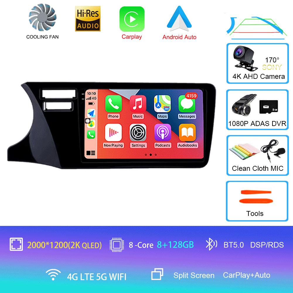 Android14 Car Radio For Honda City 2014 2015 2016 2017 Multimedia Video Player Navigation Stereo GPS Carplay Android Auto 4G DSP