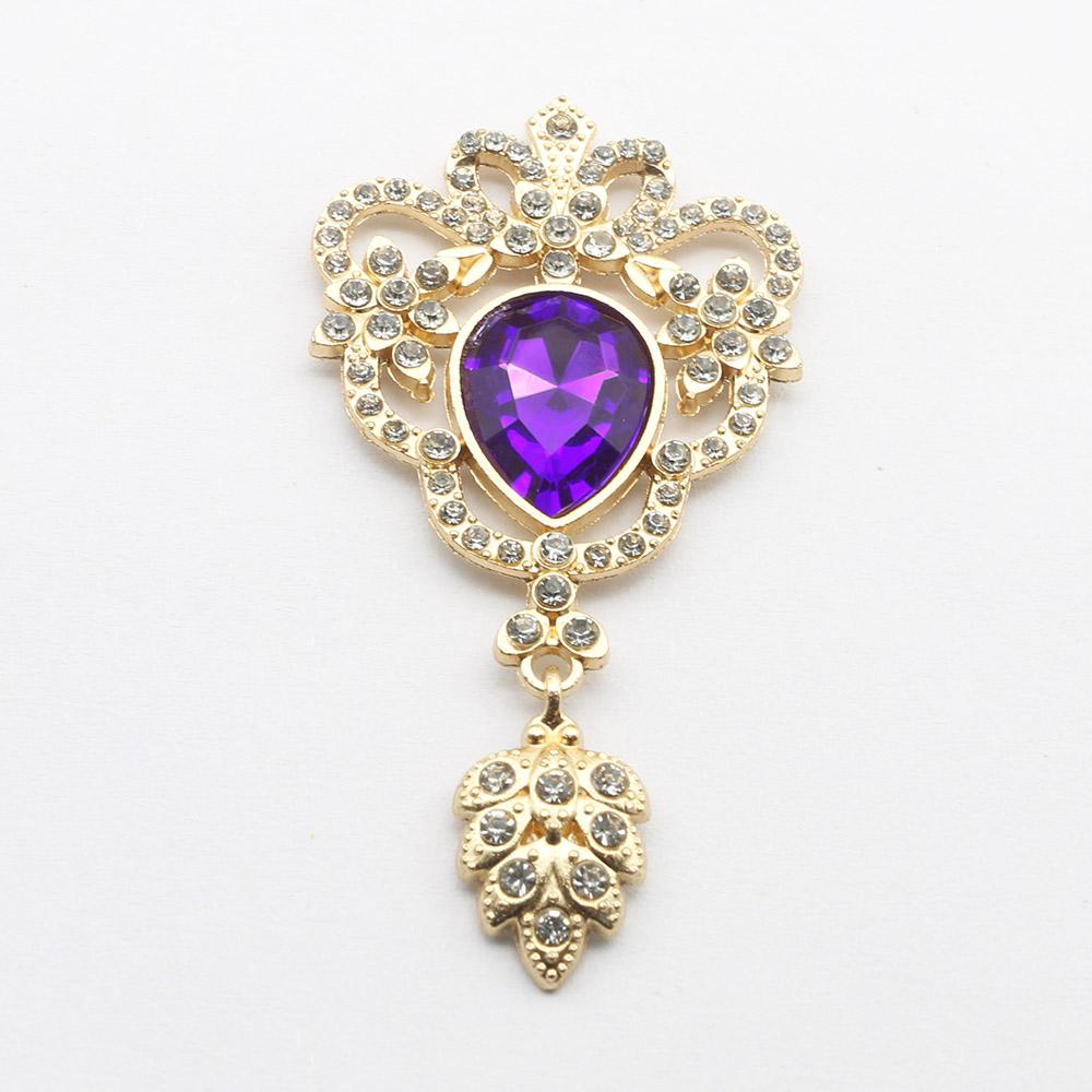 LKERAN 5 Pieces of 35 * 69MM Creative Crown Alloy Pendant, Wedding, Hair Accessories, DIY Brooch, Clothing Accessories