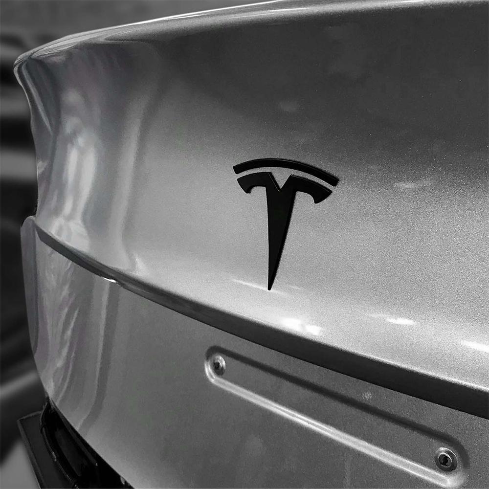 3D Styling Car Front Hood Emblem Rear Trunk Badge Sticker For Tesla Model 3 Model S X Model Y 2022 Roadster SpaceX Cybertruck