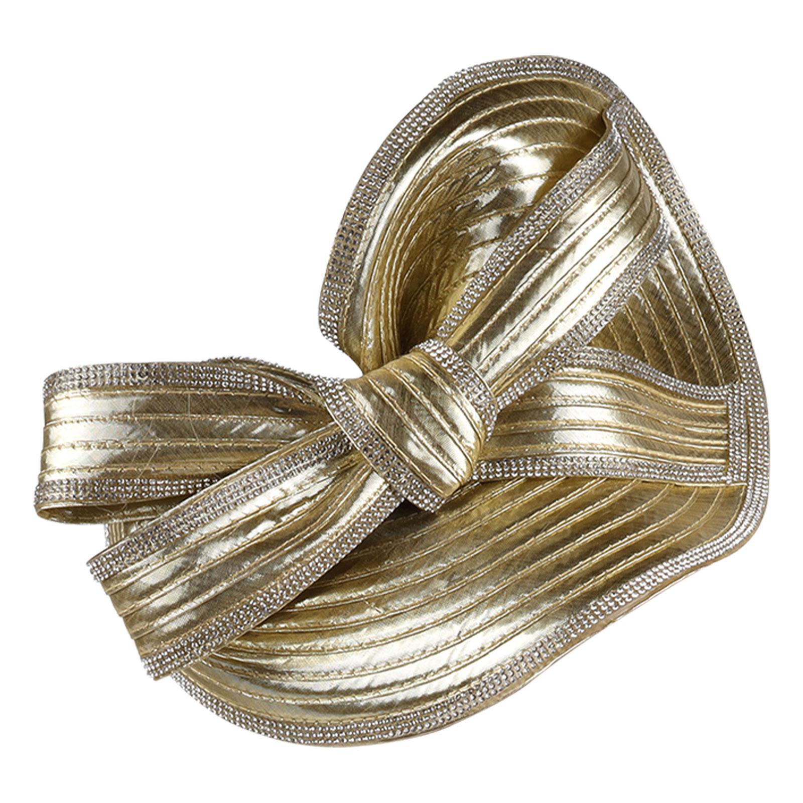 

Tea Party Fascinator Hat Hairhoop for Party Wedding Women Rhinestone Bowknot Fascinator Headband Exaggerated Church Cap