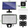 161 LED Solar Sensor Light Outdoor [3 Intelligent Modes] IP65 Waterproof 1800mAh 2000 Lumens Ultra Bright Security Light with Remote Control Wall