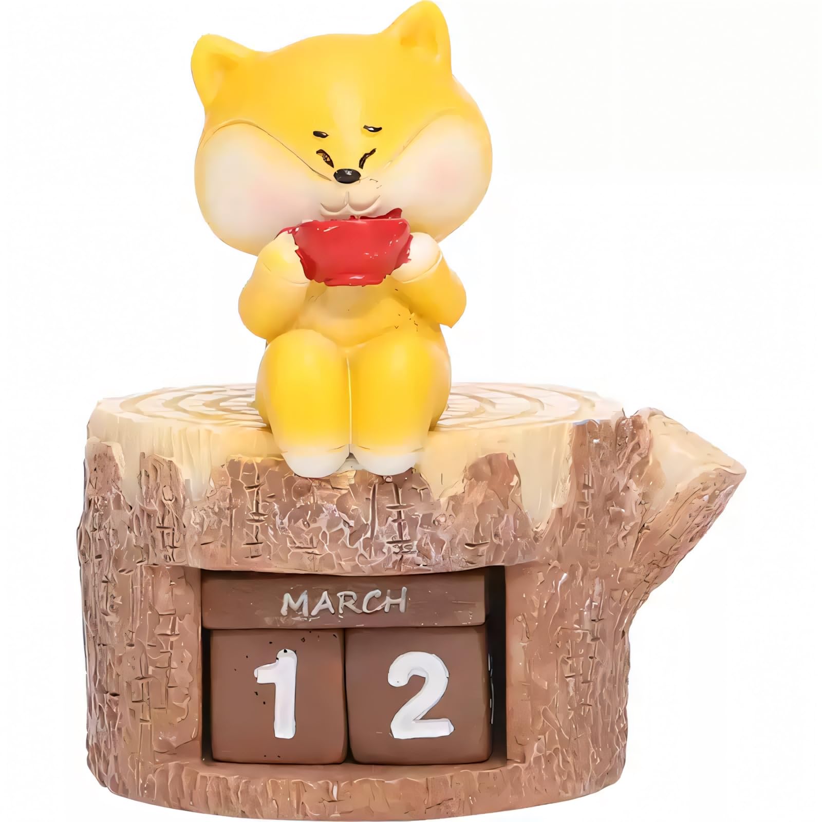 

HOMEOUN Shiba Inu Perpetual 3D Desktop Reusable Resin Stylish DIY Calendar for Dog Perfect as a Birthday or Housewarming Gift Calendar, Ornament,