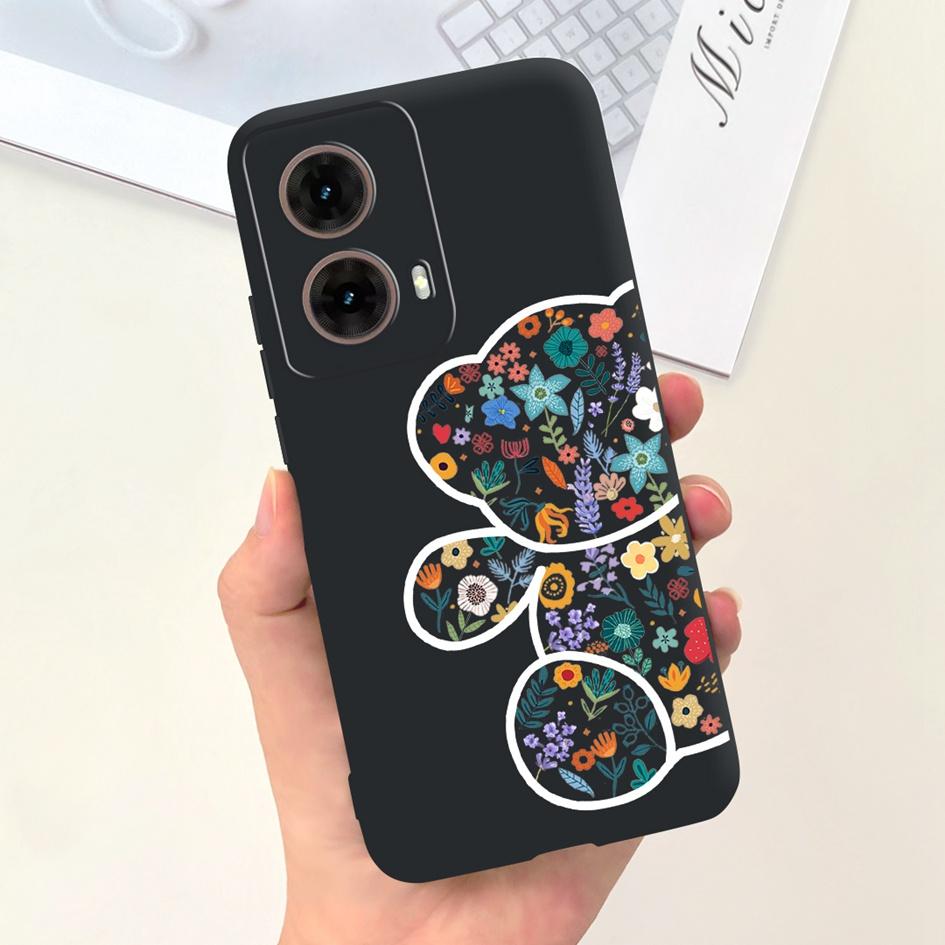 For Motorola Moto G85 5G Case 2024 Fashion Flower Marble Soft Silicone Camera Protection Phone Cover For Moto G85 XT2427-3 Coque