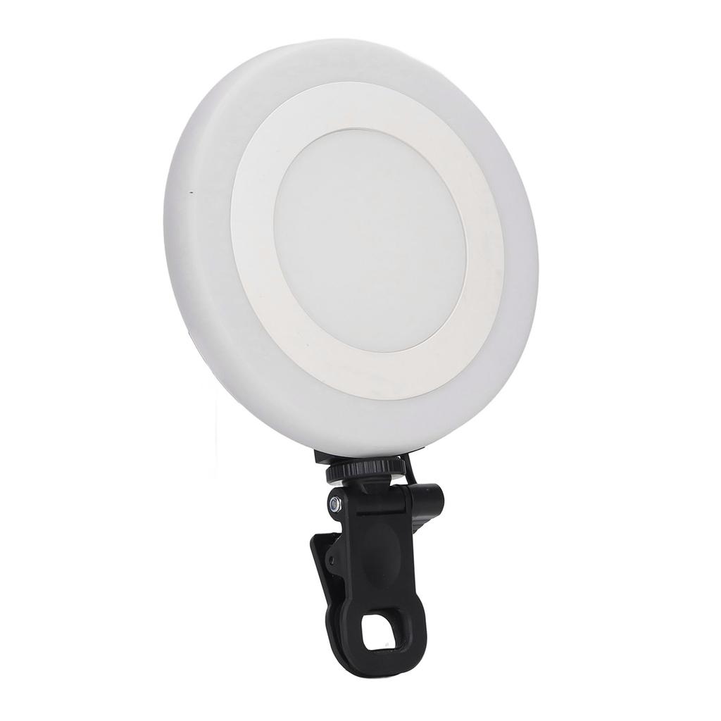 5,5 Zoll Videokonferenz Füll-LED-Licht Rund 3 Modi 10 Stufen USB-betrieben Desktop RBG Laptop-Klammerlampe